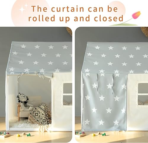 Miniatura 5 de Tienda de campaña con luz de estrella para niños, tienda de campaña interior para niños pequeños, juguetes para niños y niñas, tienda de campaña de