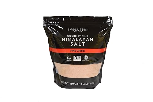Evolution Salt FGB-10 Gourmet - Bolsa de molienda fina de sal del Himalaya de 10 libras, 160 onzas (paquete de 1), rosa, 160