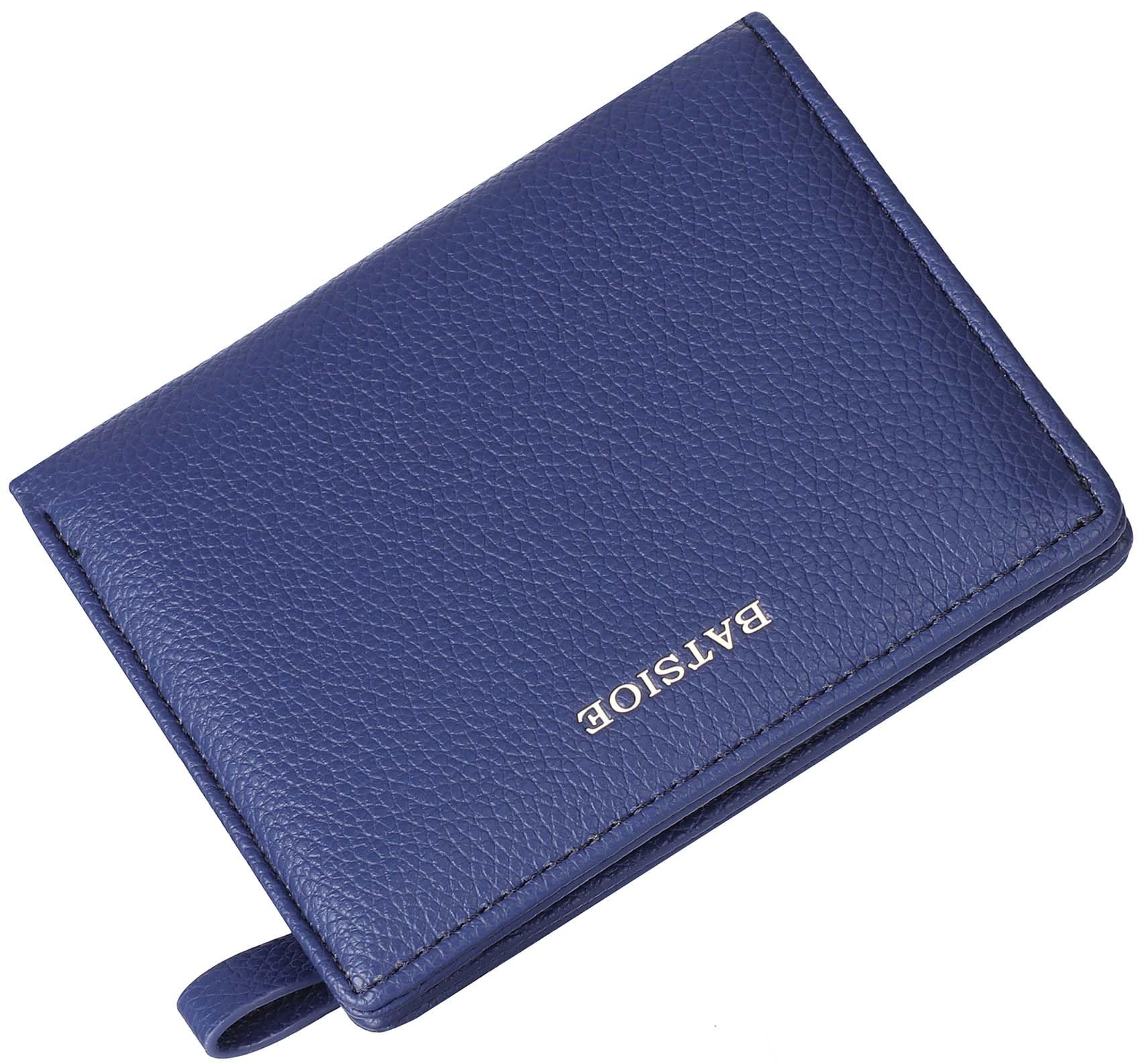 RRANCharltu Geldbörse Damen klein Leder Kleines Portemonnaie Mini Kurzer Damen Geldbeutel mit Zipper Münzfach Brieftasche (Blau Saphir)