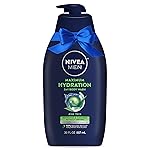 Nivea Men Maximum Hydration Body Wash for Dry Skin, Aloe Vera Enriched, 3-in-1 Moisturizing Body Wash, Face and Hair, Paraben Free, Vegan Formula, 30 Fl Oz Bottle
