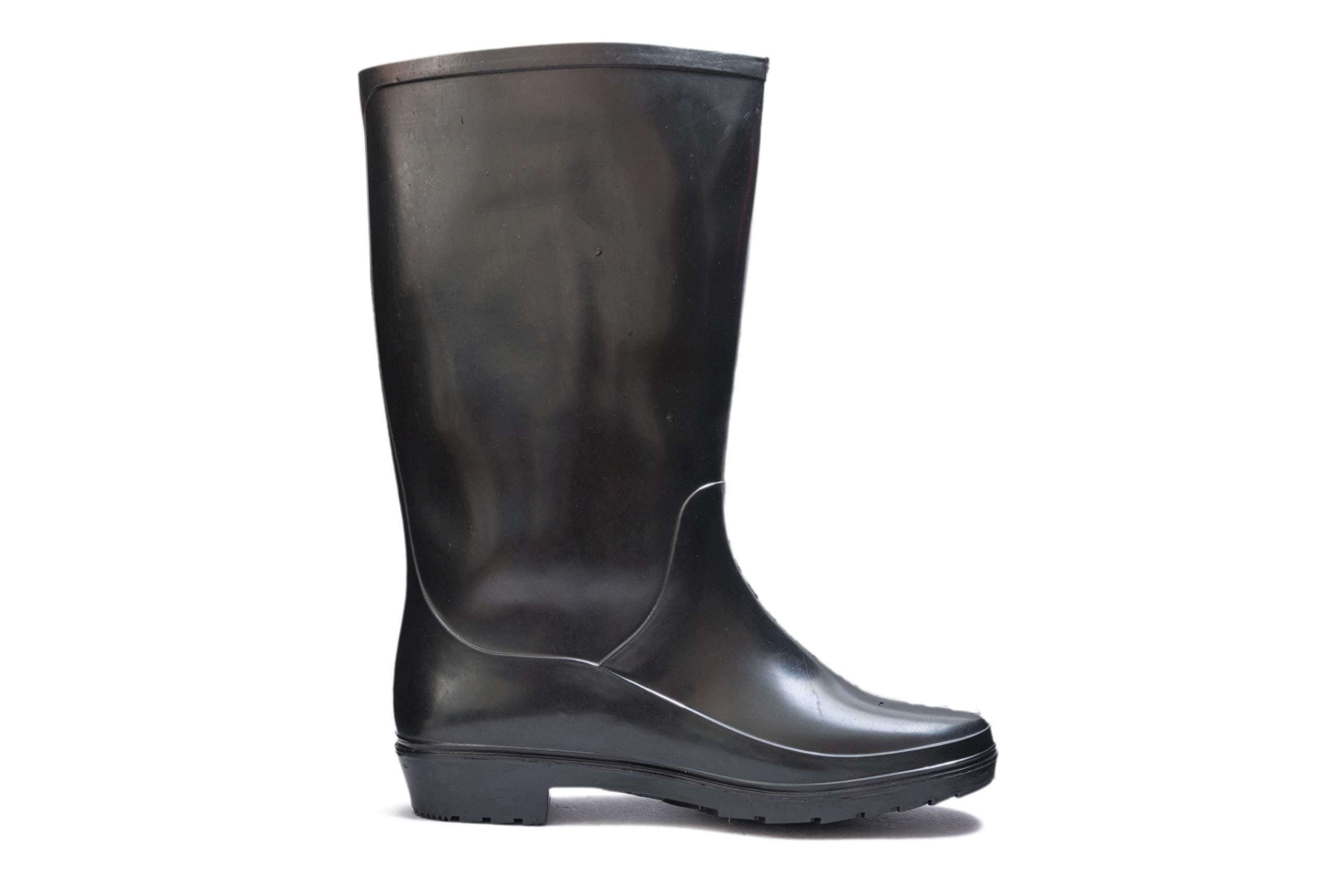 Hillson Leather Tech Safety 101 Black Gumboot with Lining -Size-09
