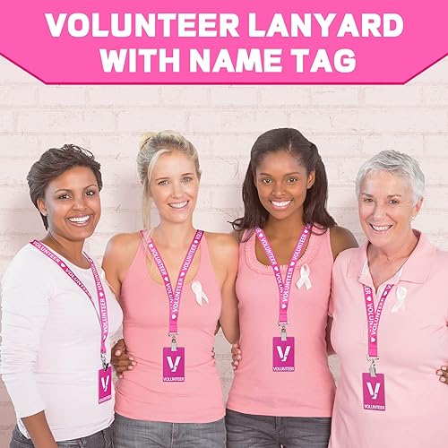 Miniatura 2 de Colarr Paquete de 25 cordones para voluntarios con pase de tarjeta de plástico de PVC, insignias de identificación de voluntarios, cordón a granel