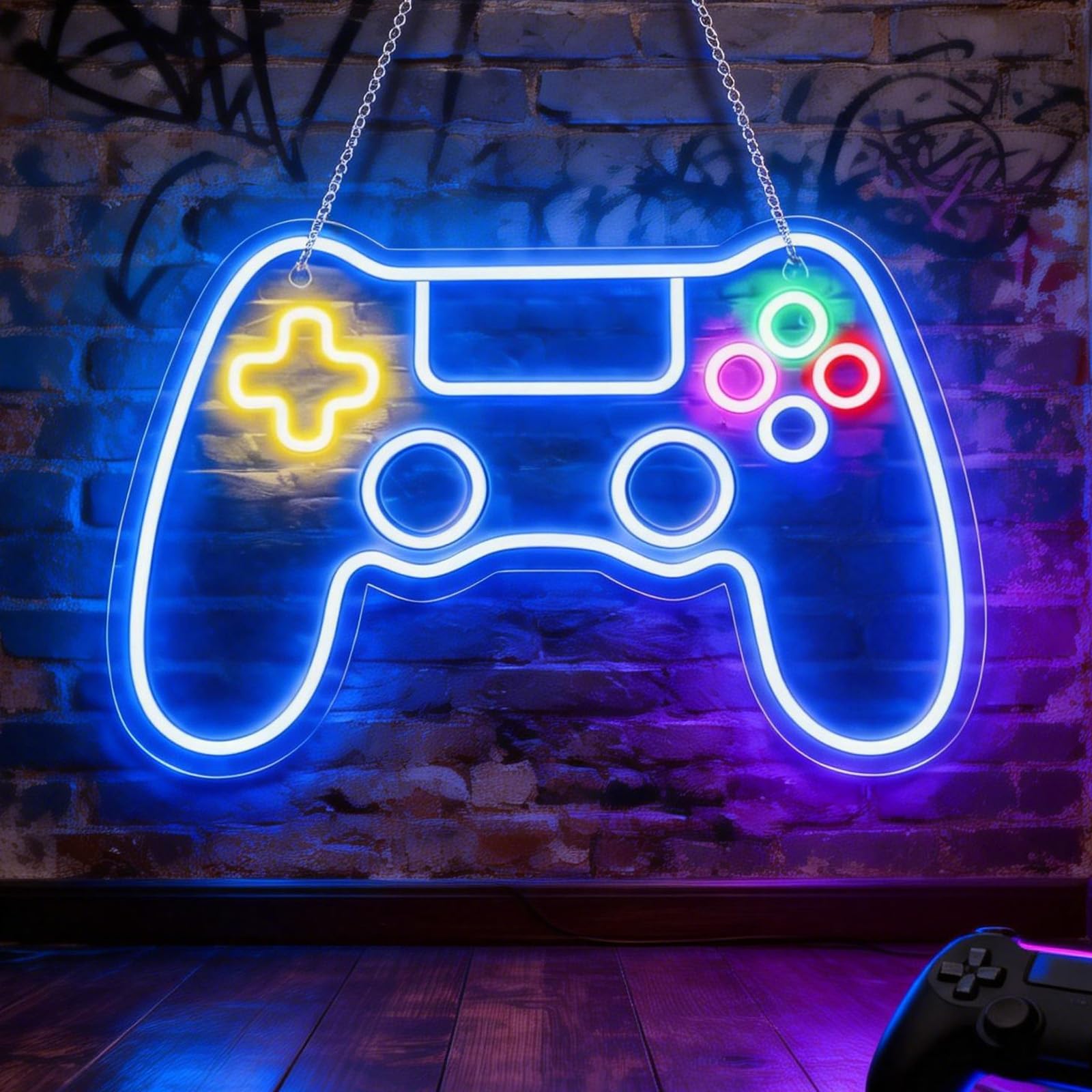 Enseigne Lumineuse, Neon Led Gaming Manette, Décoration Gaming, Gamer Decoration Chambre Murale Lampe, Réglable, Connexion Usb, Pour Décorer Un Mur, Un Cadeau Ou Une Fête