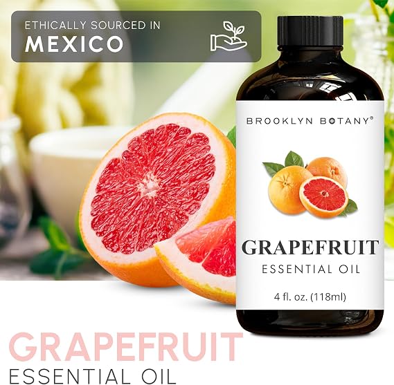 Brooklyn Botany Clove & Grapefruit Essential Oils 4 Fl Oz (Pack of 2) 100% Pure & Natural Uplifting & Spicy Citrus Aromatherapy Blend