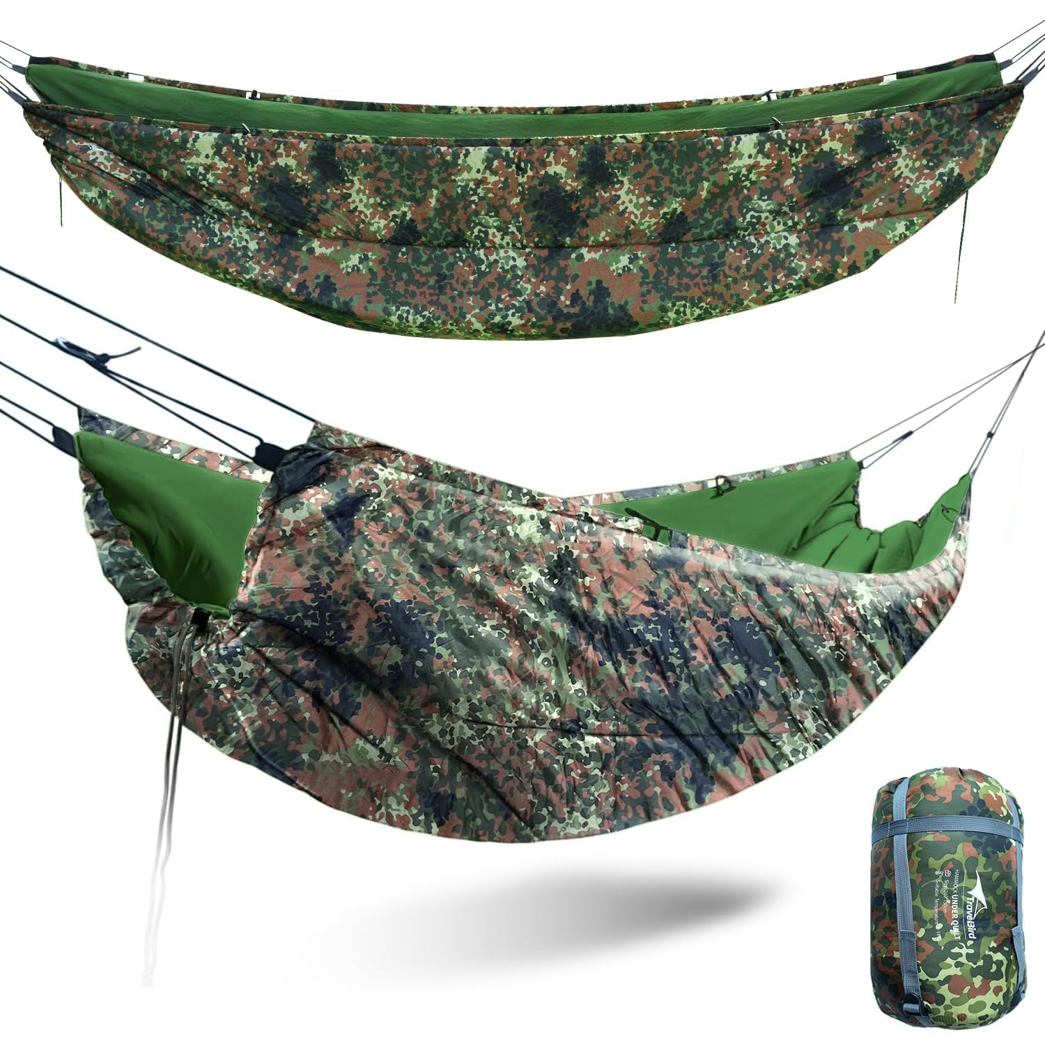 Travel Bird Hammock Underquilt for Camping Hammock, Winter Warm Insulation Ultralight 4 Season Camping Blanket for Hammocks, Portable for Hiking, Backpacking