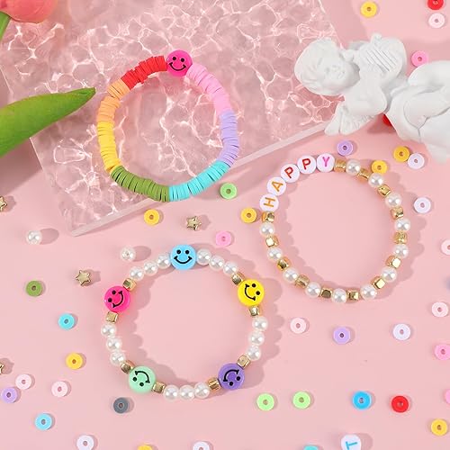 Miniatura 3 de Kit de fabricación de pulseras, cuentas de arcilla de 12 colores, cuentas del alfabeto de la amistad, kit de fabricación de joyas, cuentas de