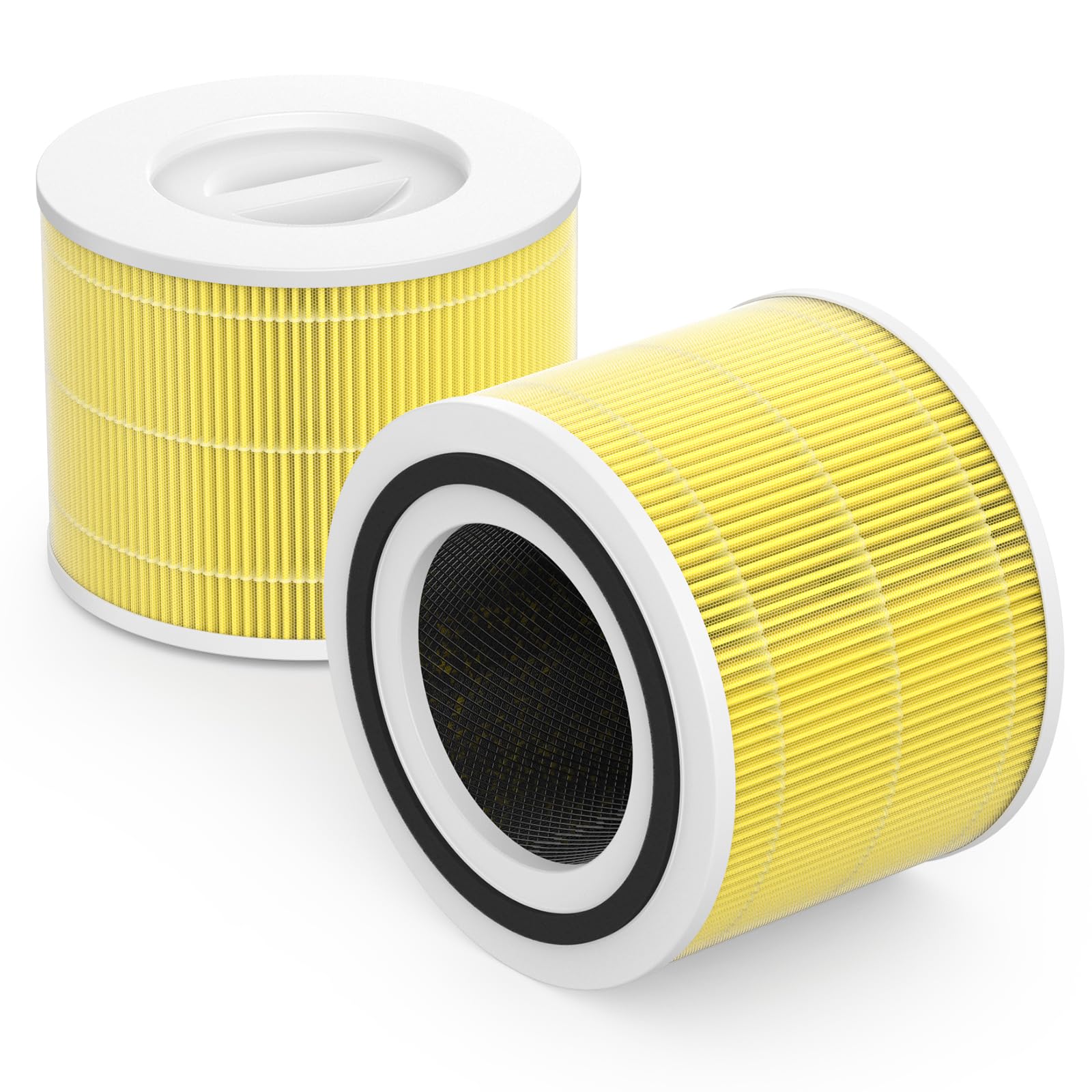 Core 300 Replacement Filter, 3-in-1 True HEPA Pet Care Filter, Compatible with Levoit Core 300, Core 300S, Part# Core 300-RF-PA, Pack of 2, Yellow