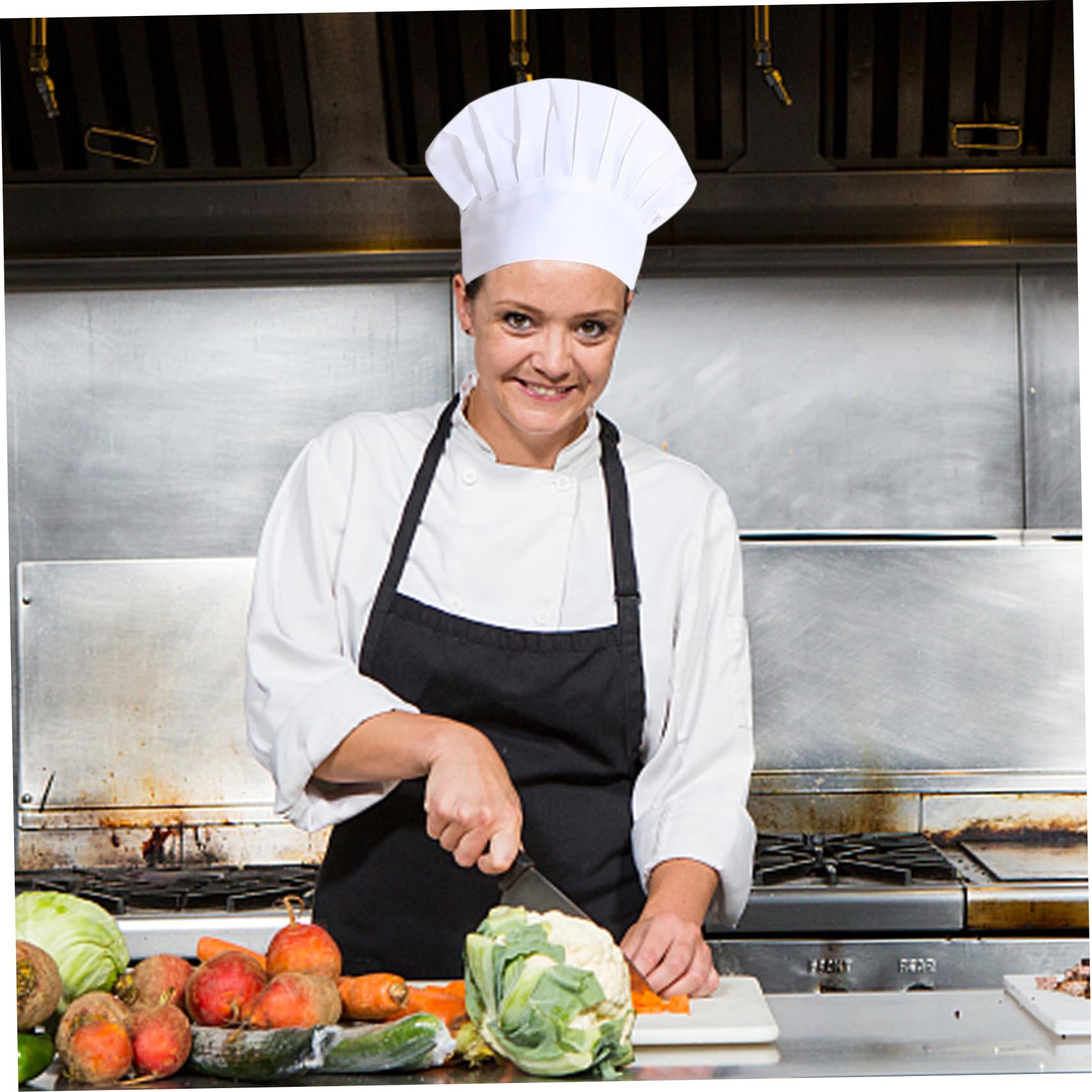 2 Cappelli Da Cuoco Regolabili In Cotone - Per Chef, Ristorante E Feste A Tema - Foto 10