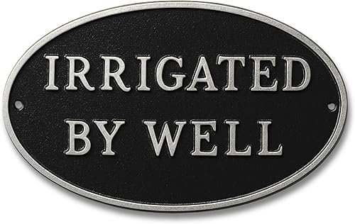 Miniatura 7 de Montague Metal Products - Placa de metal fundido irrigado por Well Oval Statement - Letrero de pared o césped - Señalización para el hogar o negocio