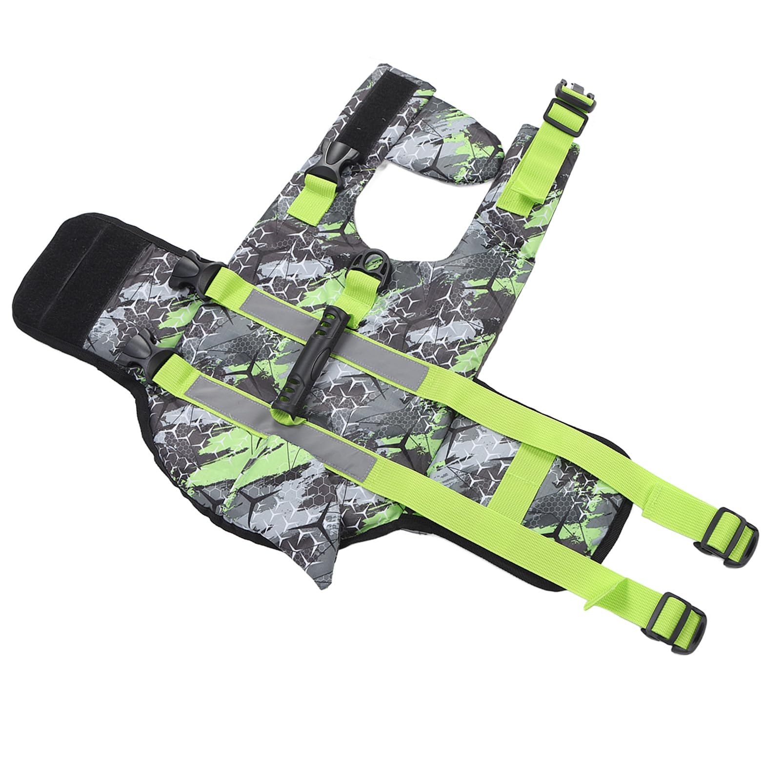 Gilet de Sauvetage pour Chien, Boucle à Dégagement Rapide, Gilet de Sauvetage Confortable pour Chien avec Anneau en D Durable et Sangle Réglable pour Le Surf (L)