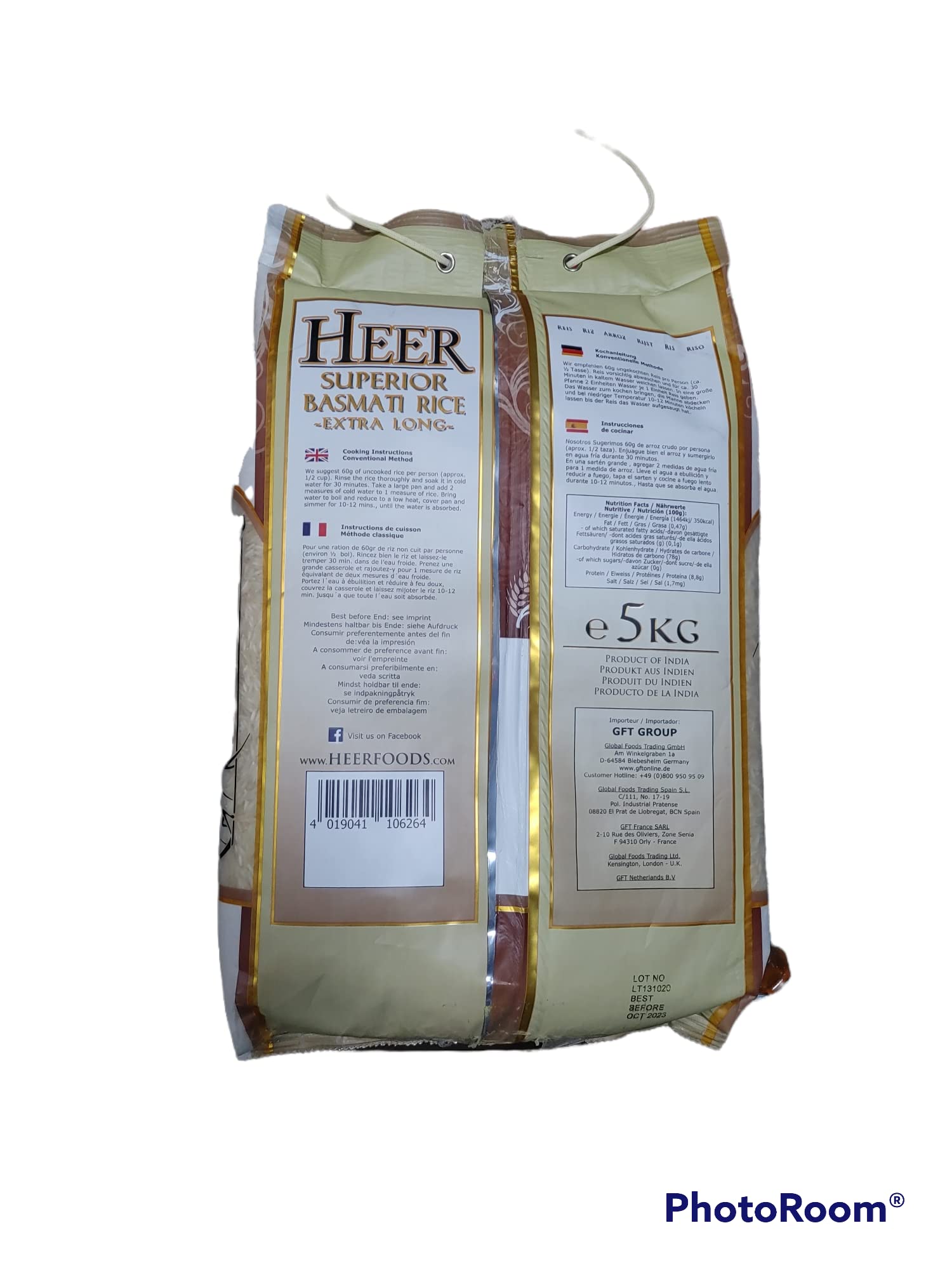 Indianstore24 Heer Superior Basmati Reis -Extra Long - 5kg