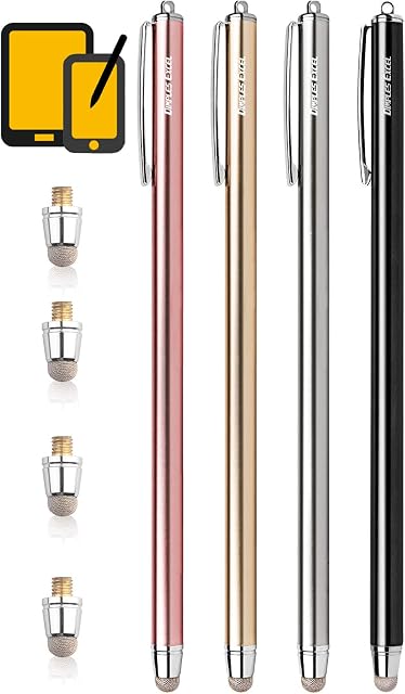 Stylus Pen Styluses Pens Long Extra Universal Pencil Capacitive Stylus Tablets Tablet Touch Screen Touchscreens Stylus for Apple iPad Pro iPad Mini iPad Air iPhone with Replacement Tip