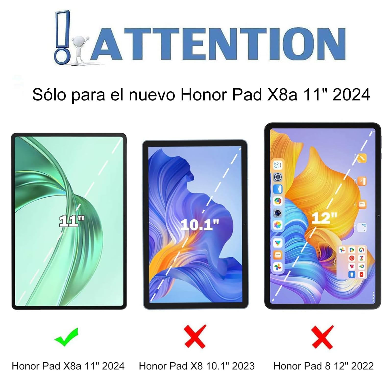 IVEOPPE Funda Teclado para Honor Pad X8a con Touchpad, Cover Teclado Trackpad Español Ñ Retroiluminada Inalámbrico Bluetooth para Honor Pad X8a 2024 11", Rose
