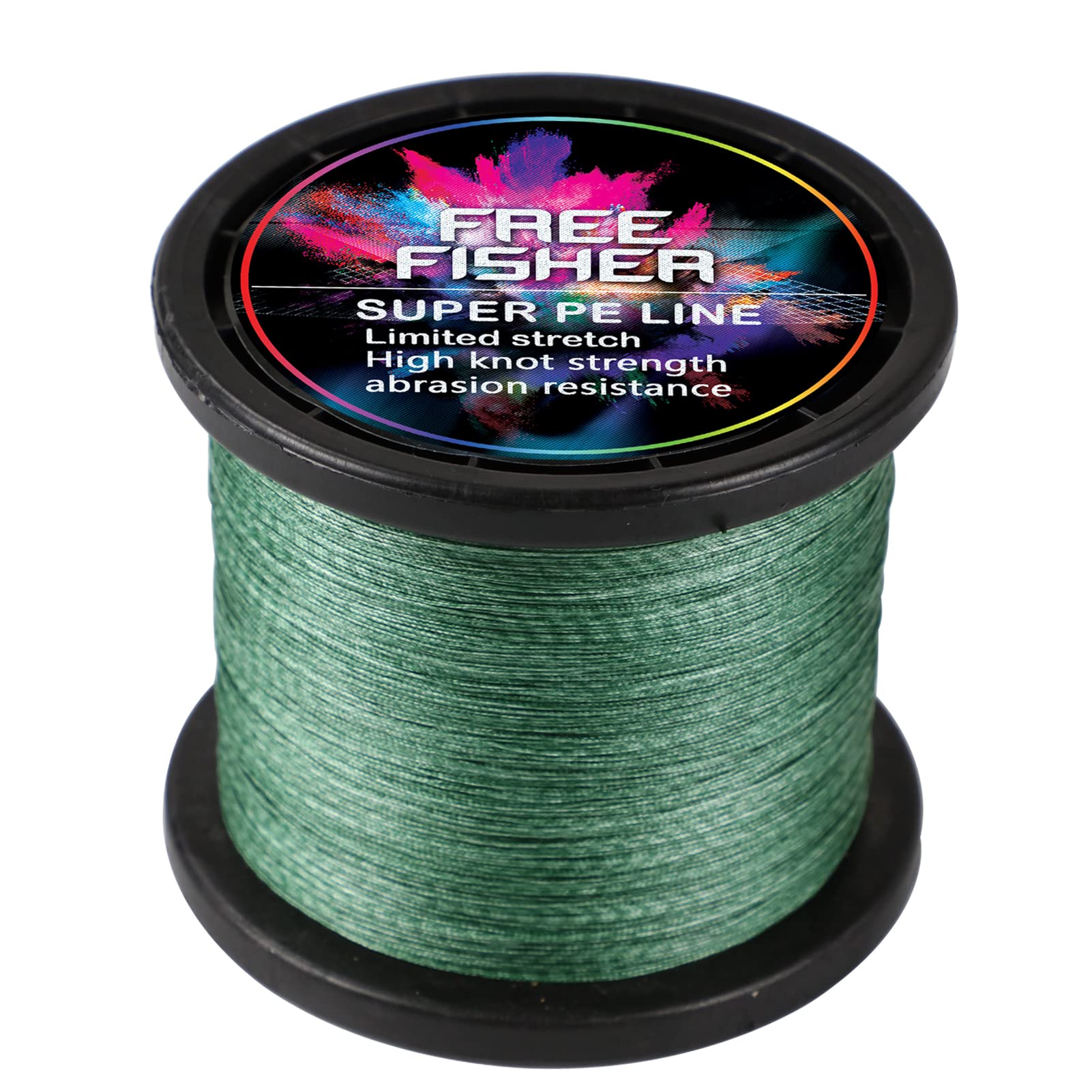 Sedal Trenzado Pesca 300m/1000m 8 Trenzados Resistentes Desgaste Suaves Hilos de Pesca PE Fuerte Tensión Línea Mar Pesca Línea 5.4-90kg, Verde Militar (1000m), 12# (0.60mm/61kg)