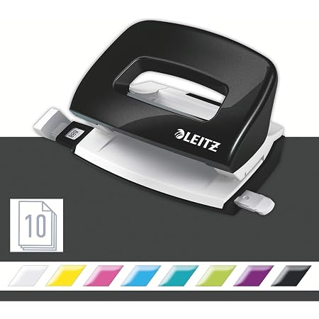 Perforateur Leitz WOW - 30 Feuilles Métal Rose | Guidage Formats Et 4 Trous | Garantie 10 Ans