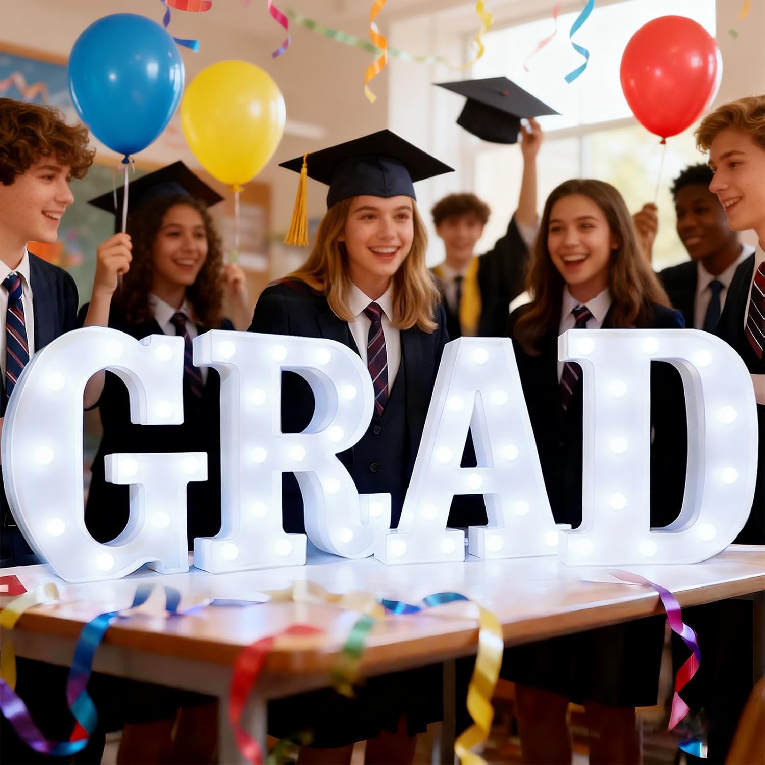 Pooqla Graduation Decorations 2026, Marquee Light Up Numbers for 2026 Graduation Decorations, Class of 2026 Decoration for High School Seniors College Classroom Graduation Party Decoration, Black