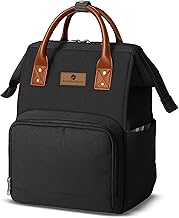 StarAndDaisy Diaper Backpack For Mothers For Travel/Diaper Bags For Mom With Multi Compartments, Insulated Bottle Pockets, Waterproof, Ultra Soft Oxford Fabric, 24Lt Capacity - Black