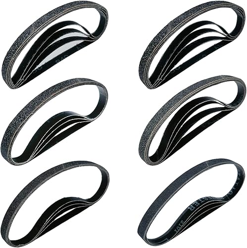 Paquete de 24 correas de lijado de carburo de silicio de 12 x 18 pulgadas - Granos surtidos 406080100120240, bandas lijadoras de 12 x 18 pulgadas