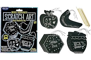 Rosh Hashanah Scratch Art for Kids