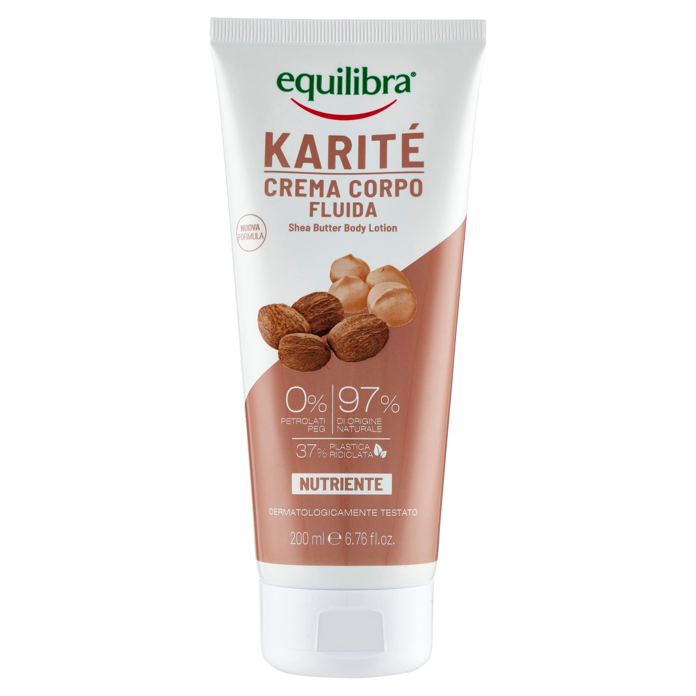 equilibra Karité Crema Fluida Corpo, Confezione da 6 Pezzi (6 x 200 ml)