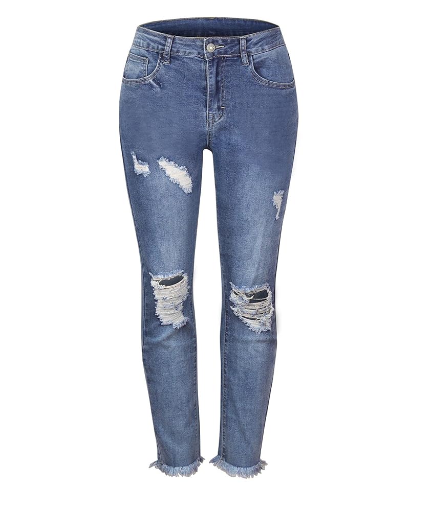 パンツ damage denim pants(unisex) / saxblue damage denim pants(unisex)/saxblue | KNUTH MARF