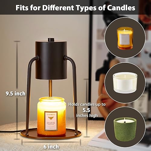 Miniatura 4 de Lámpara calentadora de velas, calentador de lámpara de vela con temporizador, regulable, calentador de luz de velas, lámpara de calentamiento de