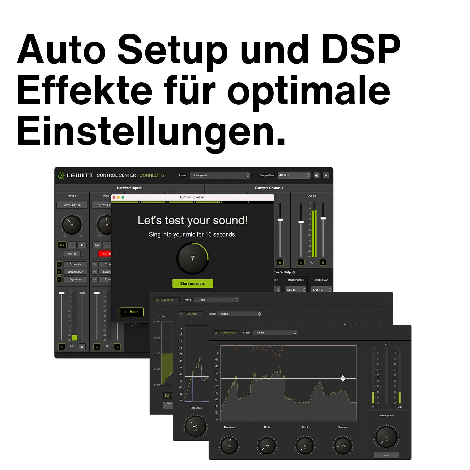 LEWITT CONNECT 6 Dual USB-C Audio Interface für Desktop & Mobilerecording | DSP-Power für Recording, Podcasting und Streaming - inkl. Cubase LE und Space Replicator Essential