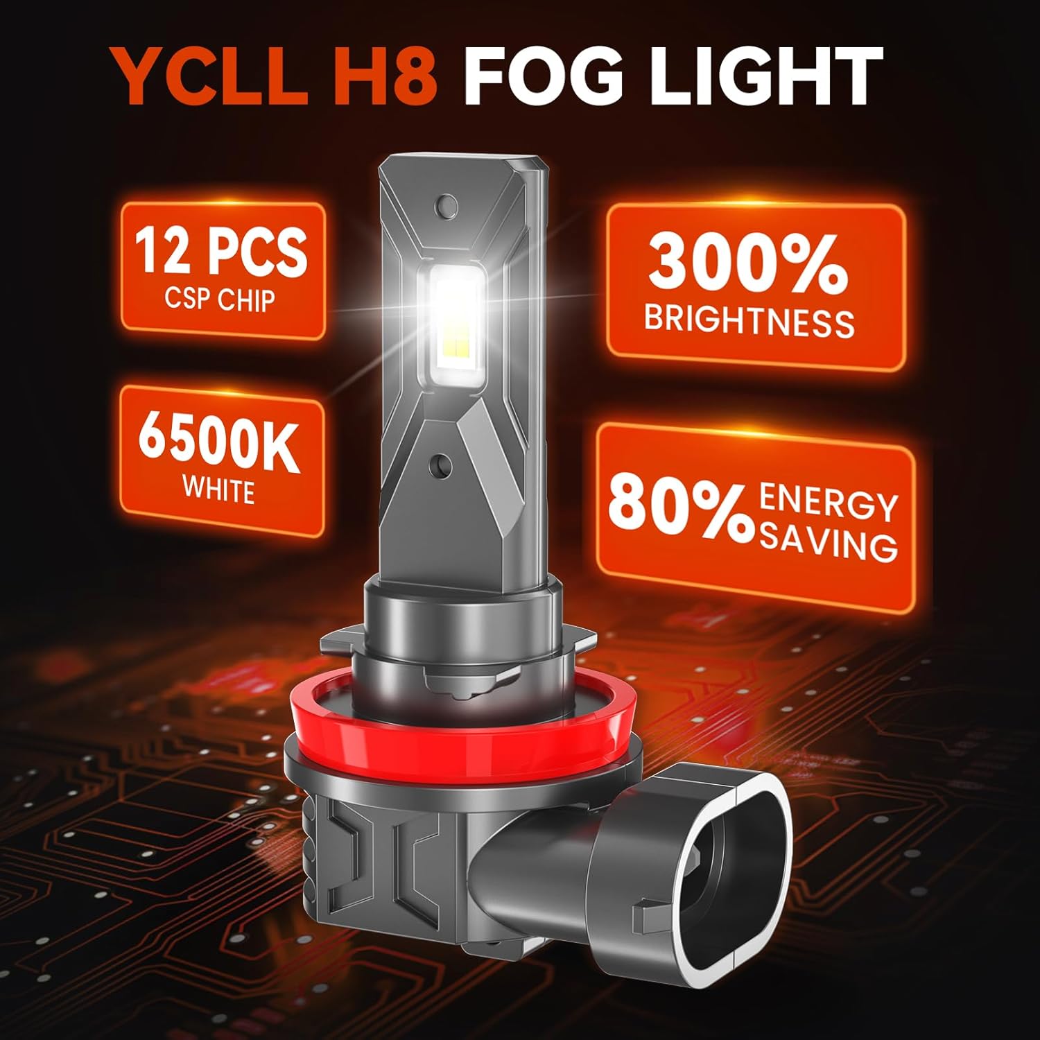 YCLL Compatible with Hyundai Sonata 2011-2014 Bulb Light Combo,6500K White,500% Brightness,70W,6 Pack