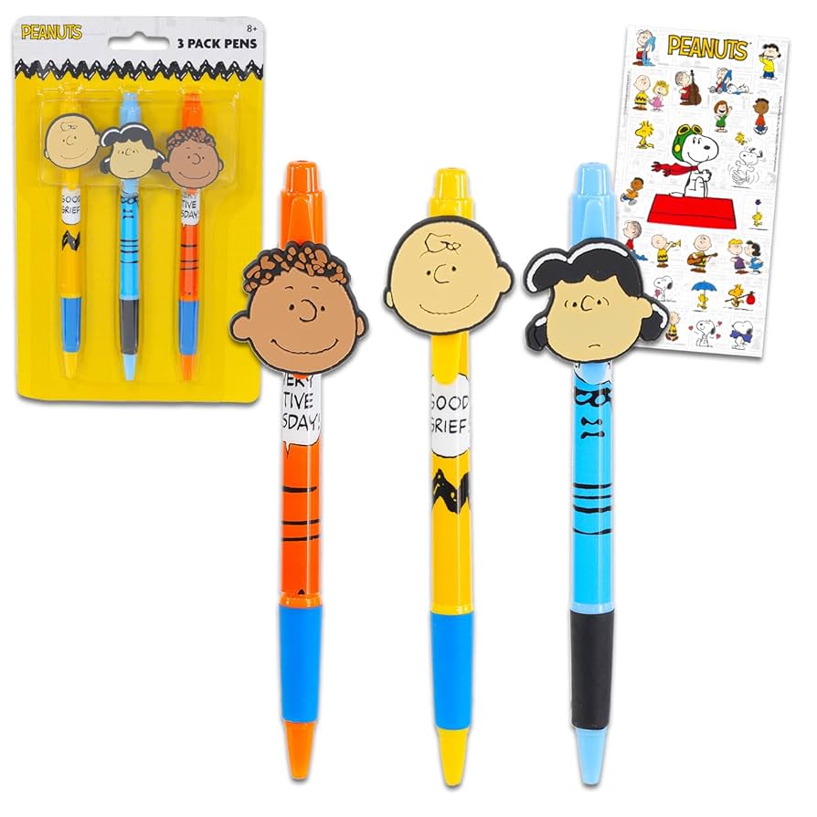 Amazon.com : Peanuts Pens Gift Set - Bundle with 3 Charlie