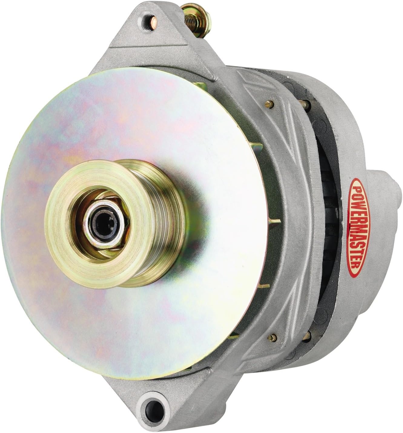 Powermaster - Alt GM CS144 Natural 200A 6 grv Pulley/Baffle Str MTG Threaded MTG Ear 1-Wire or OE Hookup