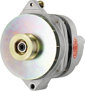 Powermaster - Alt GM CS144 Natural 200A 6 grv Pulley/Baffle Str MTG Threaded MTG Ear 1-Wire or OE Hookup