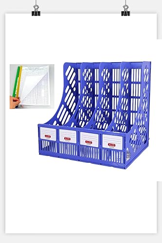 Miniatura 5 de Organizador de archivos multifuncional, organizadores de escritorio de 4 compartimentos y almacenamiento, organizador de escritorio para oficina,