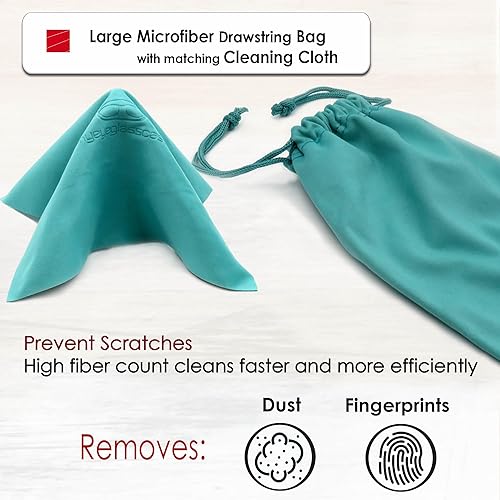 Miniatura 8 de Women Glasses Case, Hard Shell Eyeglass Holder, Protective with lip for easy openning with drawstring pouch and cloth