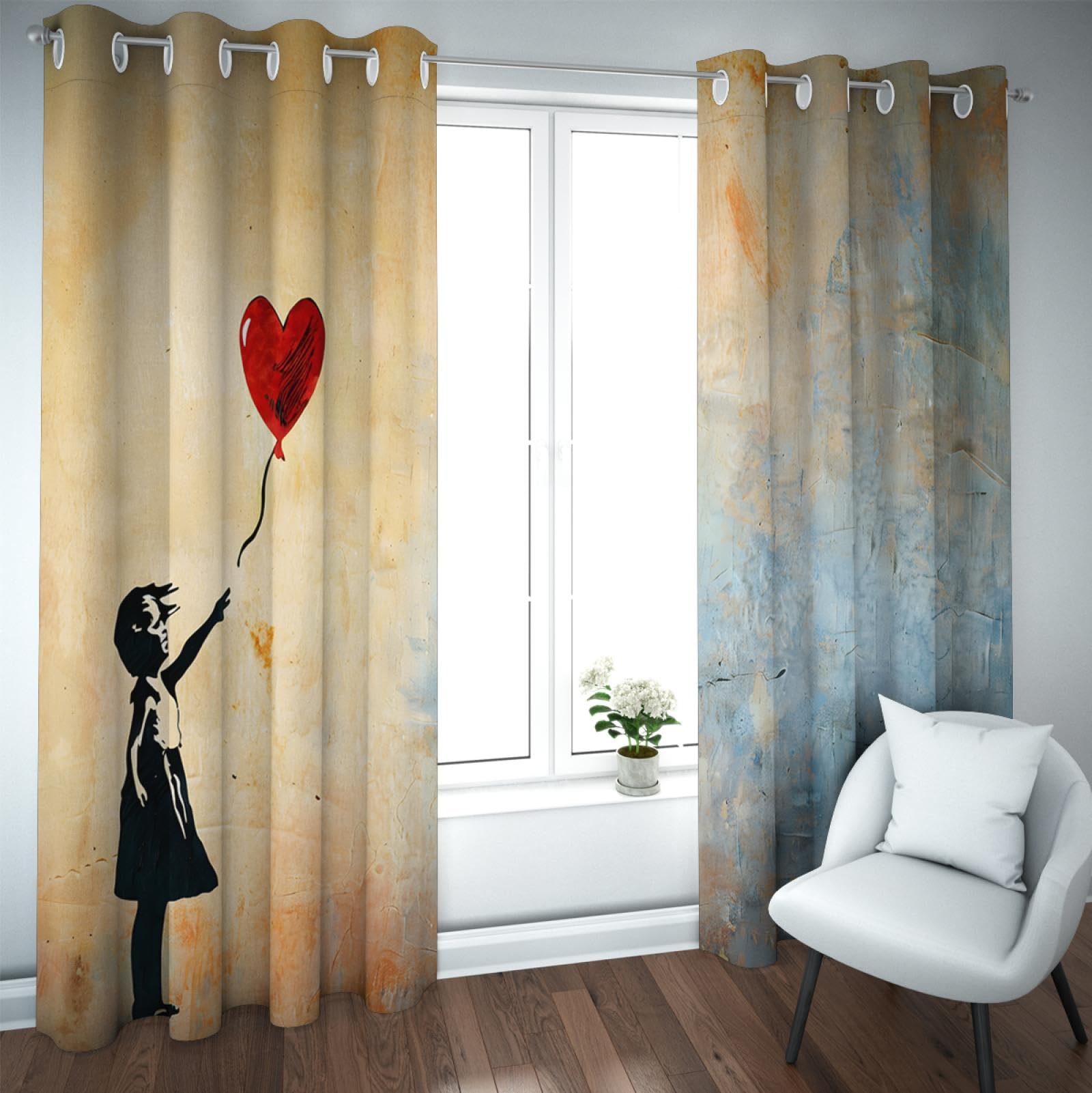 Rideaux d’assombrissement de pièce occultants 80x120cm porte coulissante