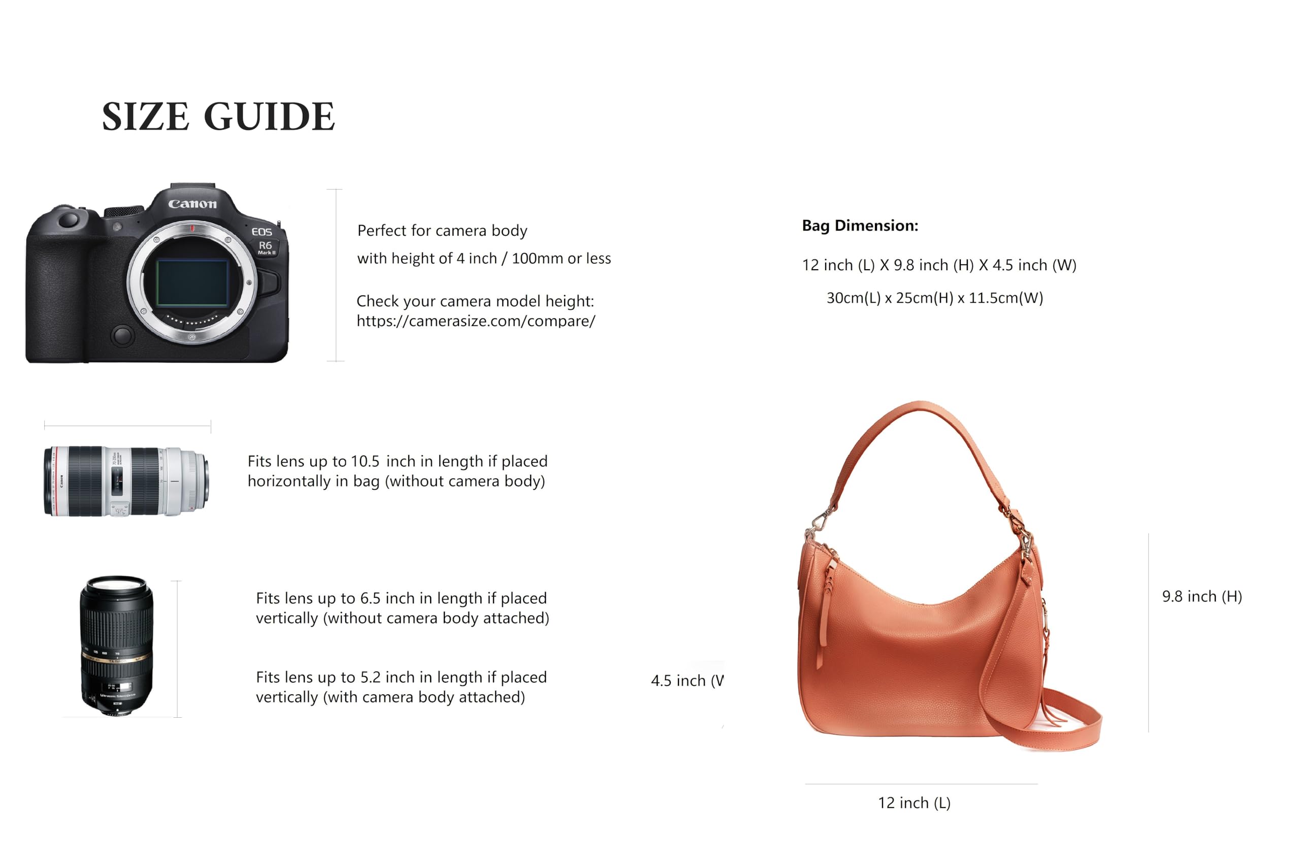 Meliaebag - Bolso bandolera para cámara réflex digital sin espejo para mujer, bonito bolso bandolera de cuero de primera calidad para viajes, se adapta a Canon, Nikon, Sony, Olympus (marrón)