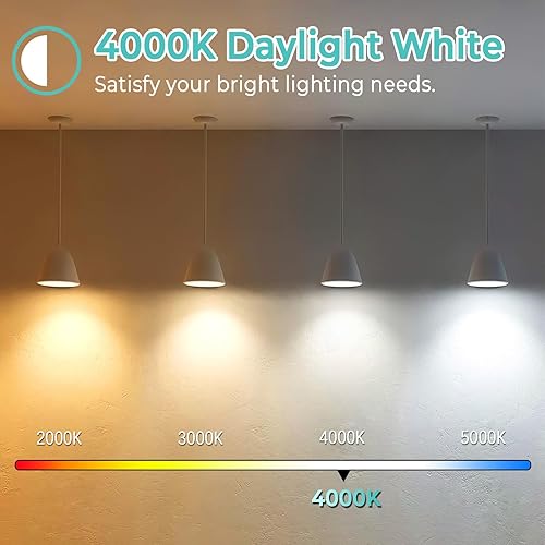 Miniatura 3 de Brightever Bombillas LED E26 Edison equivalentes a 60 W, ST58 de 6 W, súper brillantes, 4000 K, luz diurna neutra, bombillas vintage, bombillas de