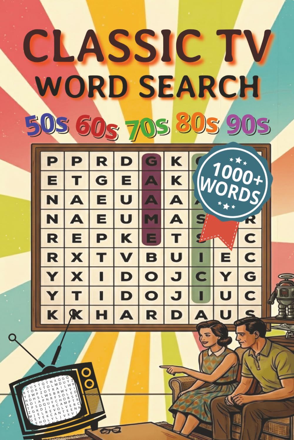Classic TV Word Search: Large Print Word Puzzles From The 1950s To The 1990s For Adults & Seniors | Relive the Talk Shows, Sitcoms & Golden Age of Television