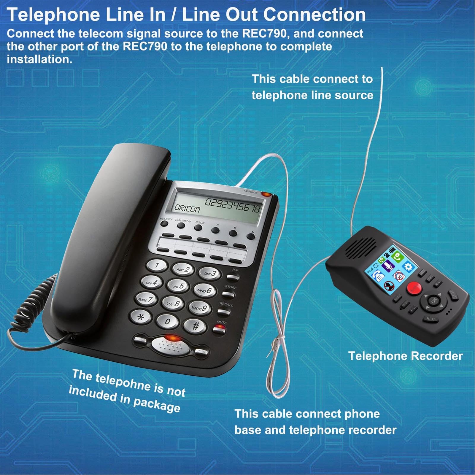 metodo di gestione telefonica analogica PolyGen e blocco chiamate da rete fissa con blocco a un tocco, registrazione automatica e segreteria telefonica per casa e ufficio.
