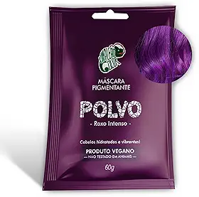 Kamaleão Color – Máscara Pigmentante Semi-Permanente - Cores Vibrantes e Hidratação Intensa – Low Poo, Vegano, Cruelty Free – Sachê 60g - Polvo