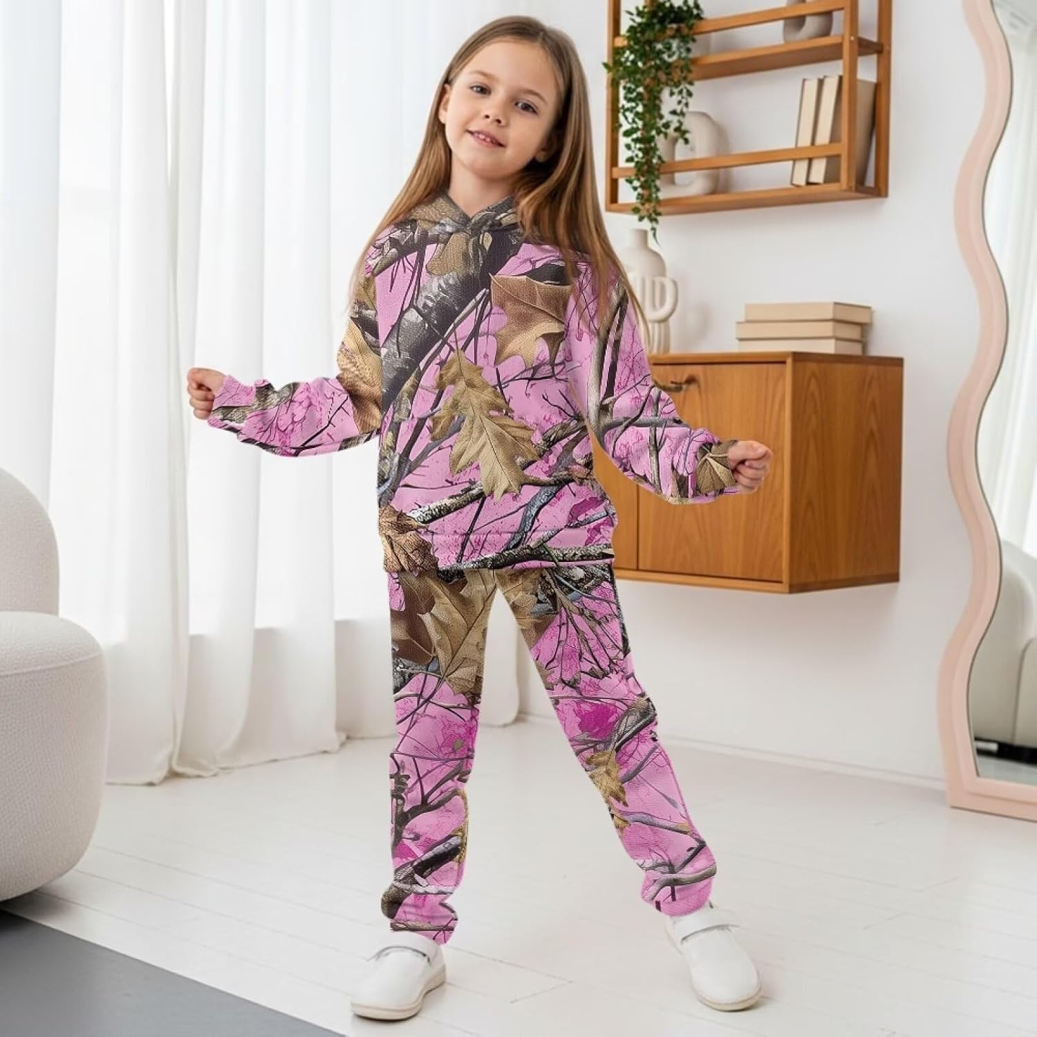 Renewold Kids Hoodie Sweatshirt Jogger Sweatpants 2 Pieces Sweatsuits Set Girls Boys Tracksuits Long Sleeve Activewear