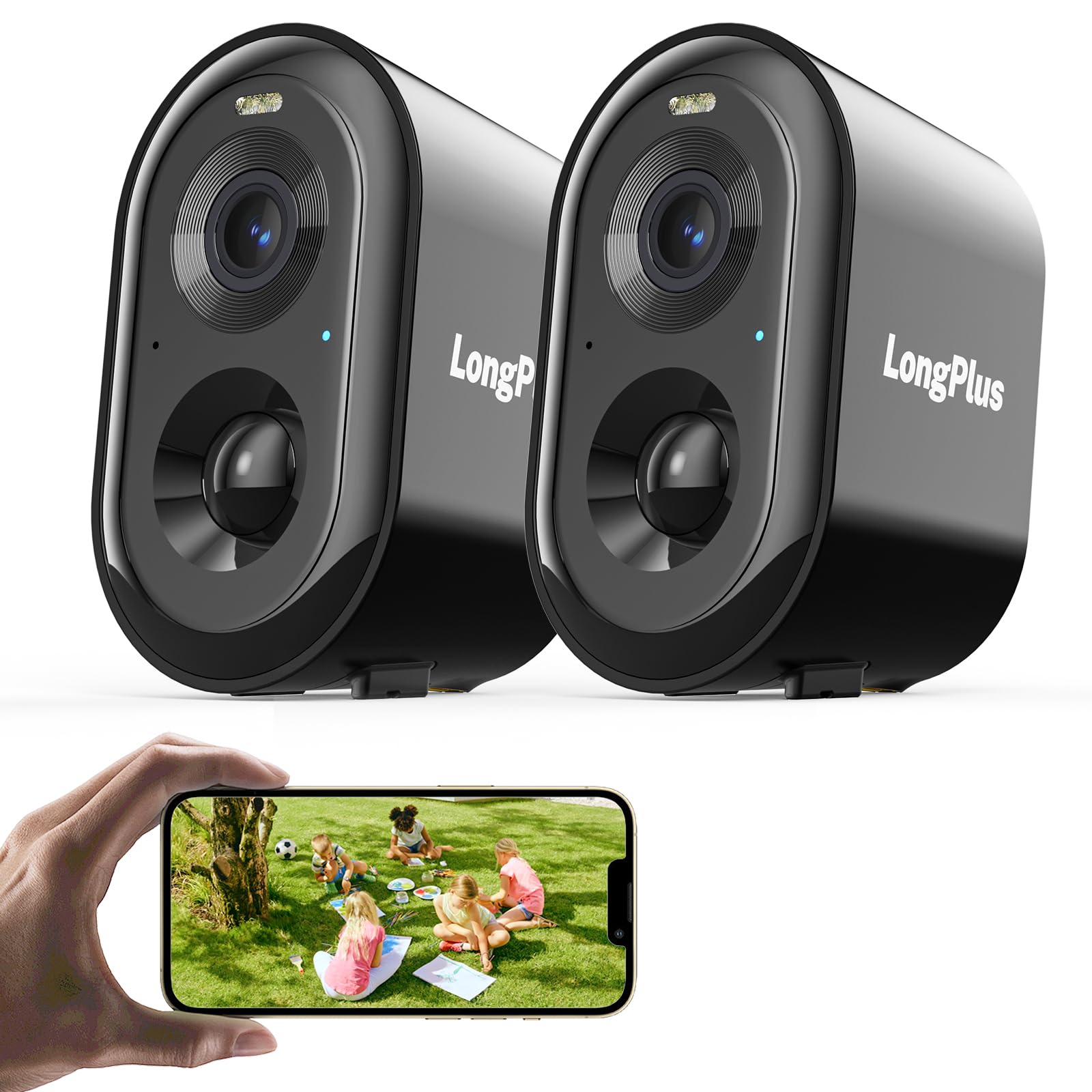 Outdoor Camera LongPlus Security Cameras Wireless Outdoor, Solar