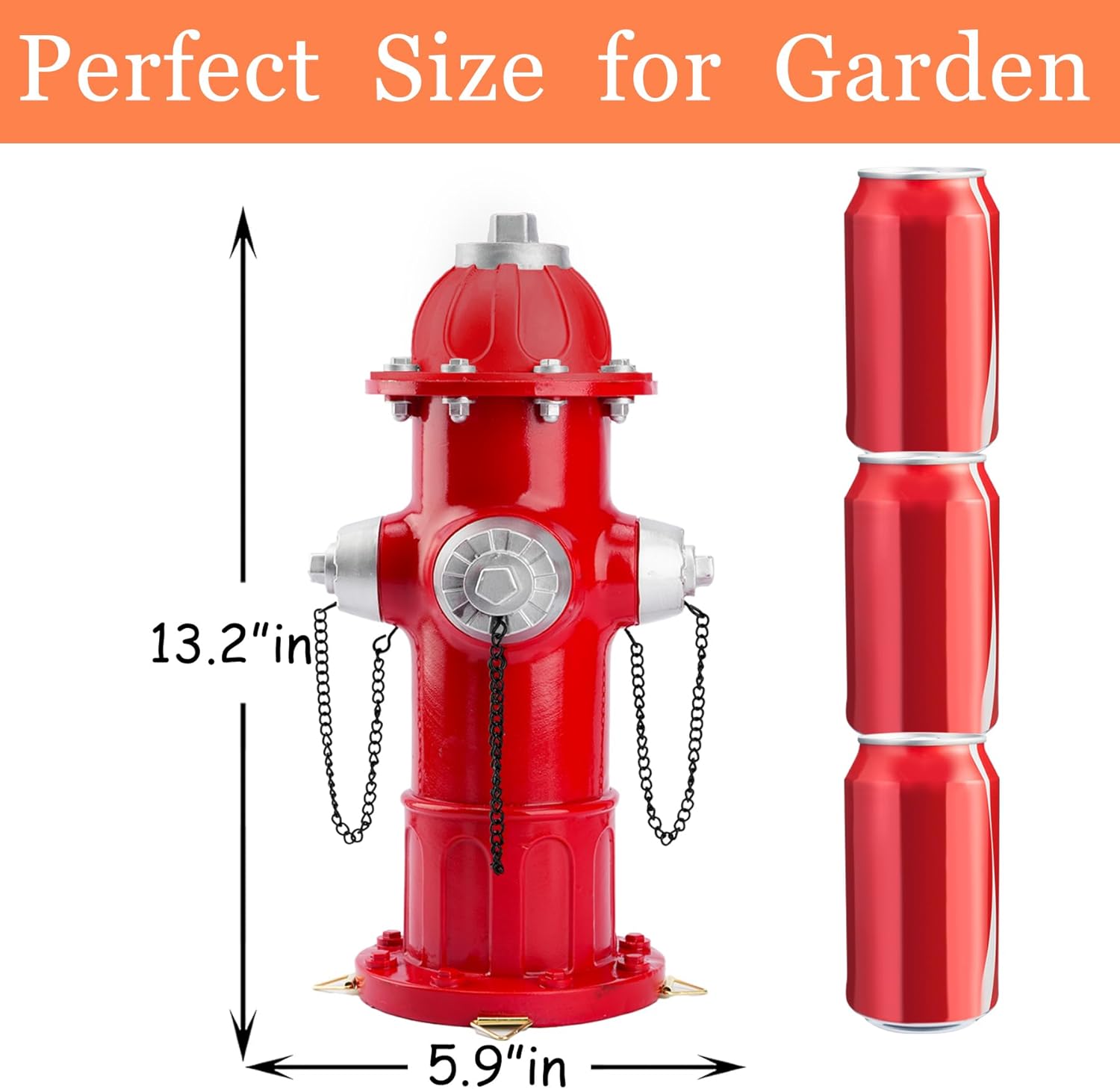 Teaeeno Fire Hydrant for Dog to Peed on Outdoor Garden Statue, 13.6“ Fake Fire Hydrant Large Dog Pee Training Post,Garden Lawn Ornament Outdoor Gardens Gifts for Dogs Lovers, Pee Post Aid Yard