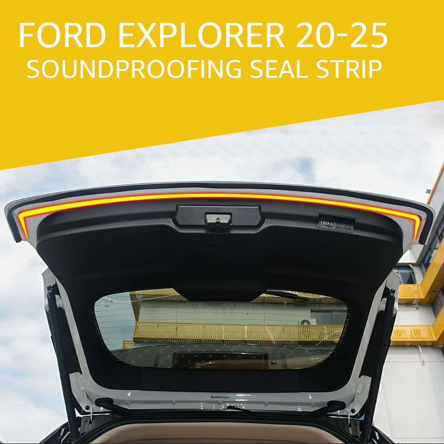 Rubber Weather Stripping Seal for Ford Explorer 2020 to 2025 – Custom Fit, All-Season Windproof & Noise Reduction Seal Strip, Easy Install for Car Door, Trunk, Engine Hood and Dashboard
