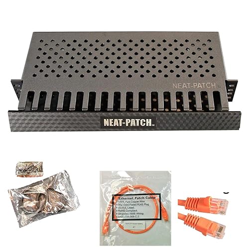 Miniatura 18 de Neat Patch MINI 1U Unidad de gestión de cables de bajo perfil Negro -,Azul,Gris,Verde,Naranja,Púrpura,Rojo