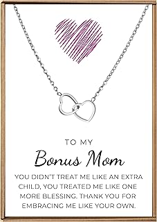 Mothers necklace, Bonus mom gifts, To my bonus mom necklace, Step mom gifts, Step mom necklace, Step mother gifts for stepmom, Momma necklace, Gifts for boyfriends mom from girlfriend, Mother son necklace