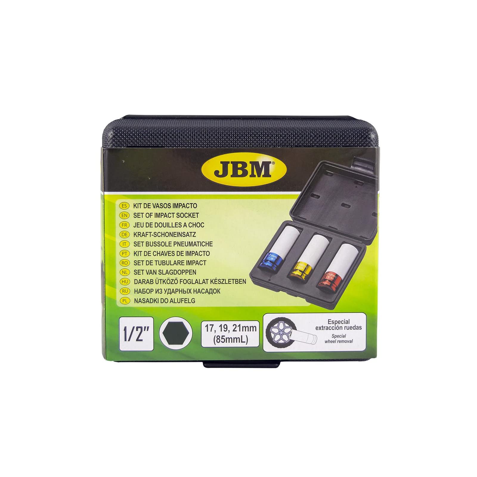 Juego de Llaves de 10 Llaves de impacto con Protector 1/2 Especial