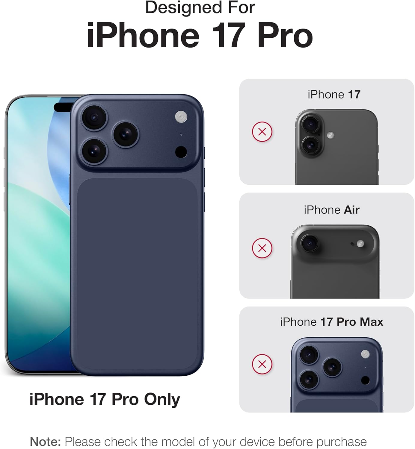 AMAZINGthing for iPhone 17 Pro [Minimal Mag Case], Designed for MagSafe Accessories, 7.7FT Drop Proof, Magnetic Phone Cover, Anti Yellowing, Transparent