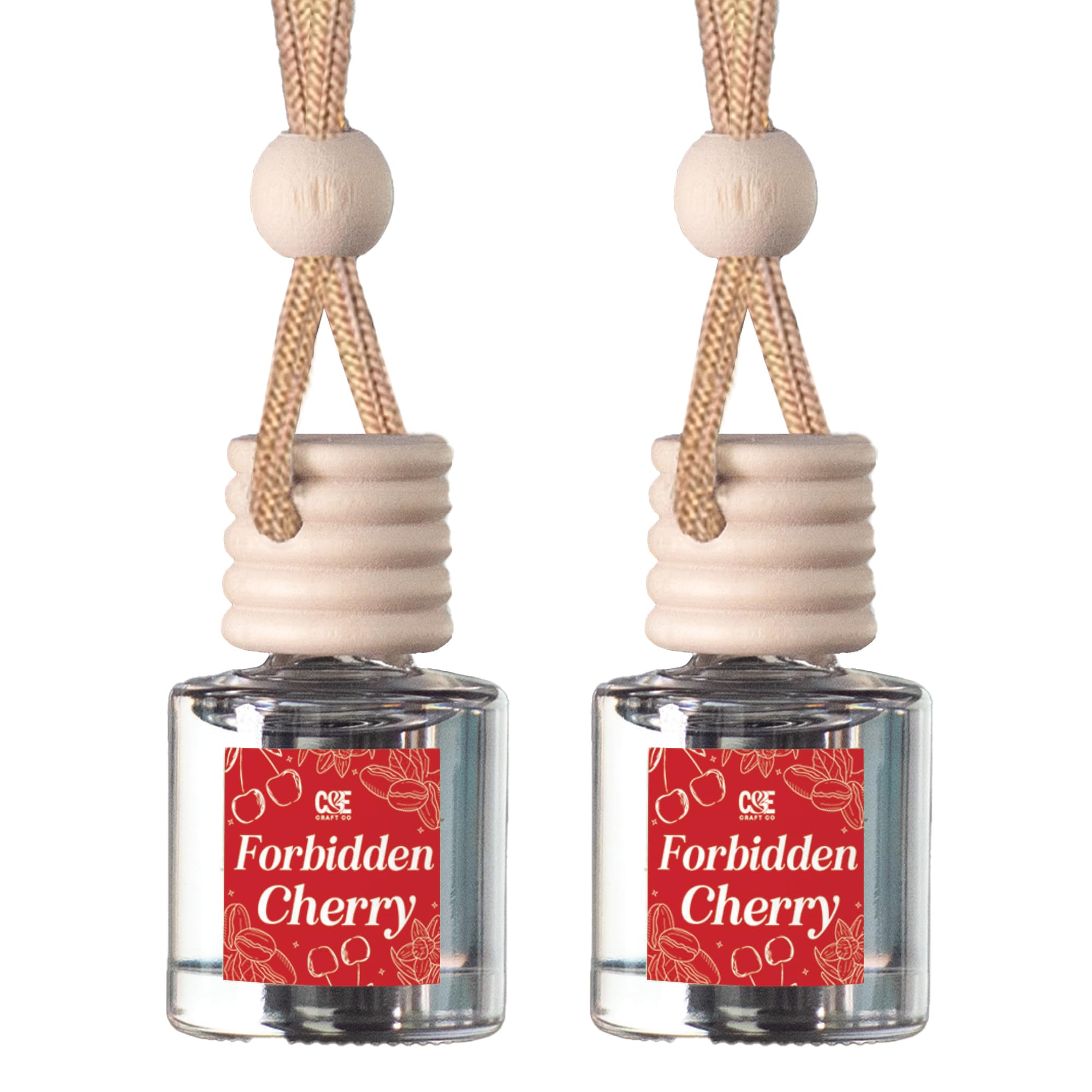 Forbidden Cherry Car Air Freshener, Scents Fragrance Aromatherapy Automobile Diffuser, Long Lasting