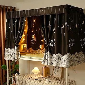 Students Dormitory Bottom Bunk Bed Curtains Privacy Blackout Curtain