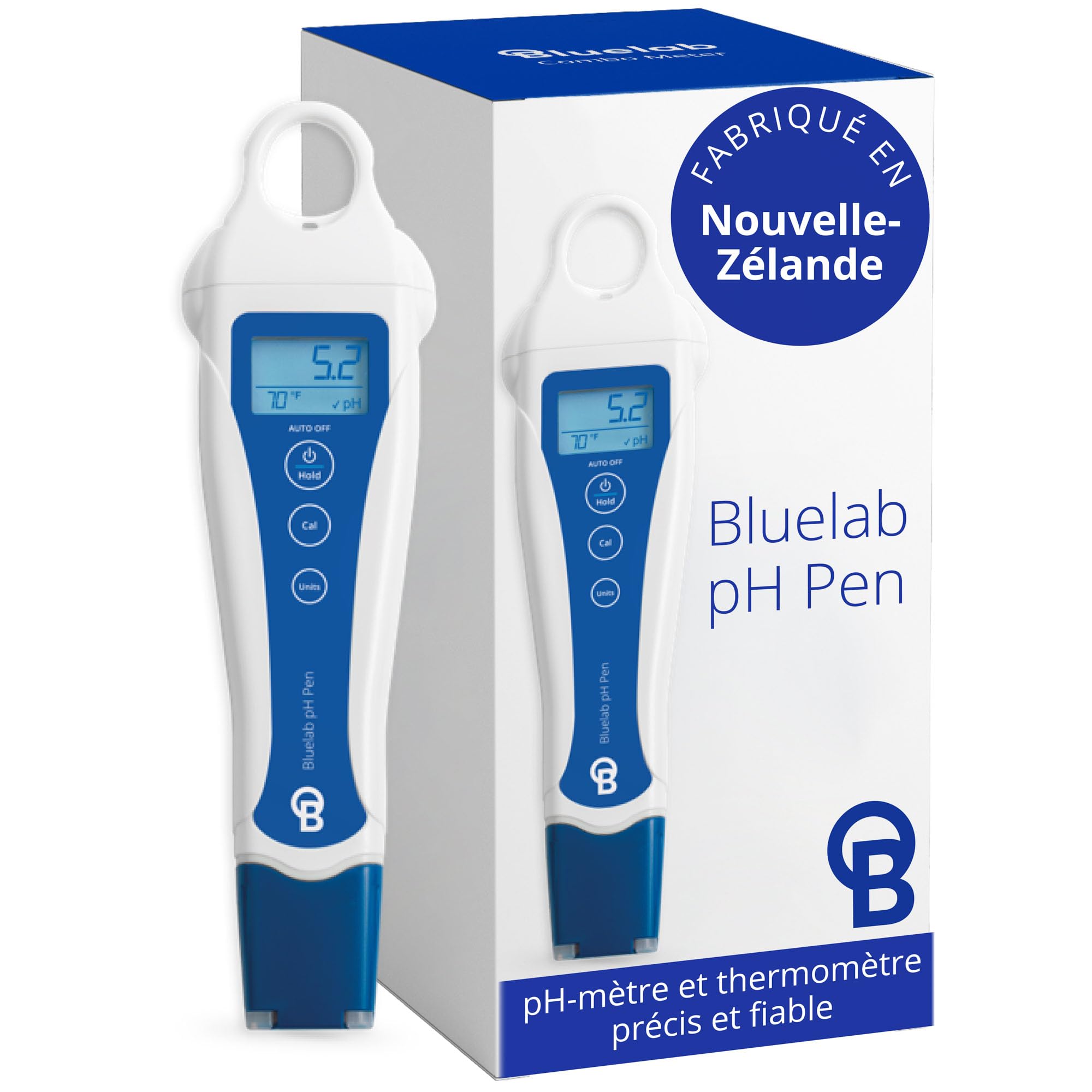 Bluelab Testeur de poche PENPH Pen entièrement étanche, étalonnage facile, sonde à double jonction pour une précision et une durabilité améliorées, blanc